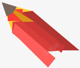红色铅笔双12促销海报png免抠素材_新图网 https://ixintu.com 12 促销 海报 素材 红色 铅笔