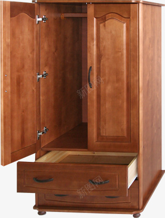 木质大衣柜png免抠素材_新图网 https://ixintu.com 产品实物 创意橱柜 家具 木质材料 橱柜 衣柜