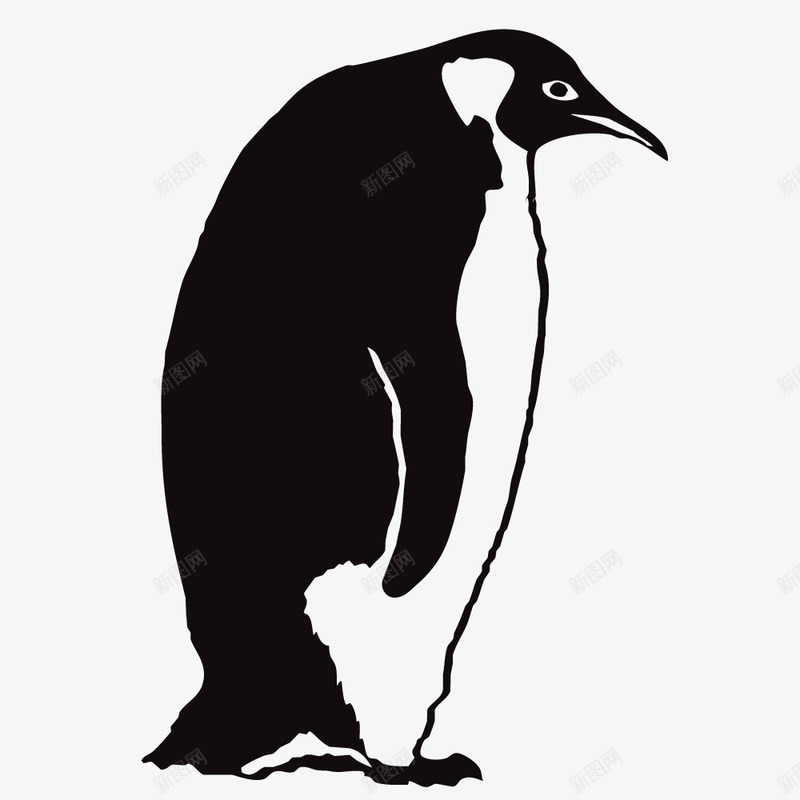手绘帝企鹅元素矢量图图标ai_新图网 https://ixintu.com 企鹅设计 动物 北极 南极 南极企鹅 可爱的 寒冷 帝企鹅 手绘 生态保护 萌 矢量图