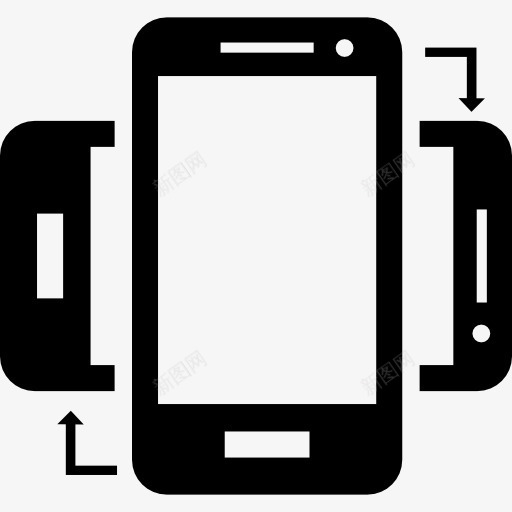 旋转手机图标png_新图网 https://ixintu.com 位置 定位 屏幕 手势 手机屏幕展示图 旋转手机 移动电话
