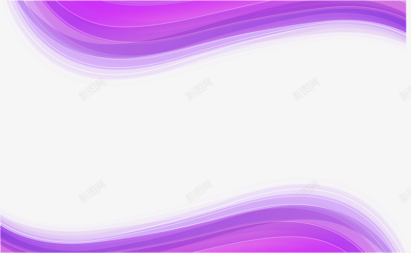 紫色波浪边框png免抠素材_新图网 https://ixintu.com 未来感 波纹边框 矢量素材 科技感 紫色