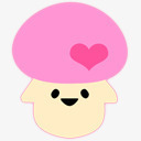 粉红色的心快乐的蘑菇png免抠素材_新图网 https://ixintu.com heart love pink valentine 心 情人节 爱 粉红色的