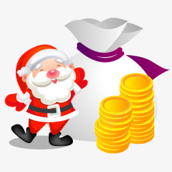 benefits圣诞老人的钱图标高清图片