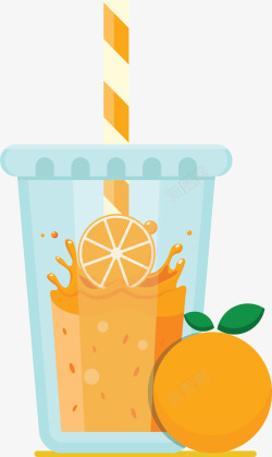 鲜果时光鲜榨橙汁素材