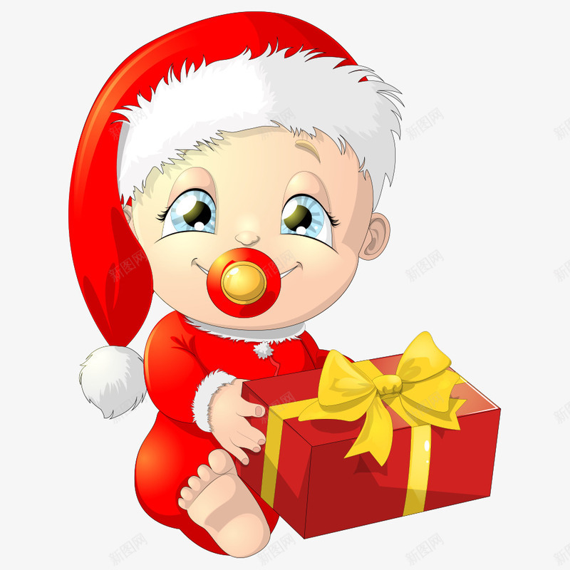 圣诞小孩png免抠素材_新图网 https://ixintu.com 人物 卡通人物 圣诞节 小孩 插画 礼盒