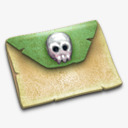 绿色骷髅信封图标游戏png_新图网 https://ixintu.com 信封 图标 游戏 绿色 骷髅