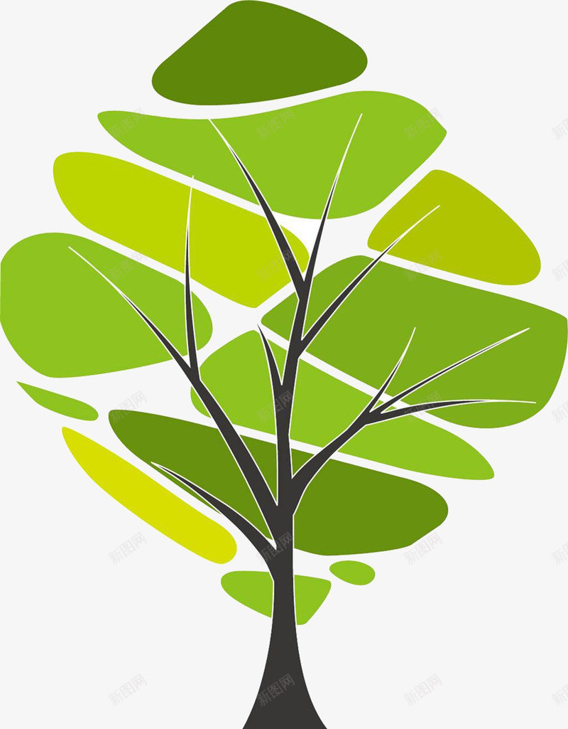 手绘创意大树造型png免抠素材_新图网 https://ixintu.com 创意 大树 设计 造型