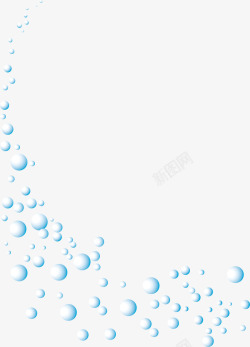 蓝色雪球冬日漂浮泡泡高清图片