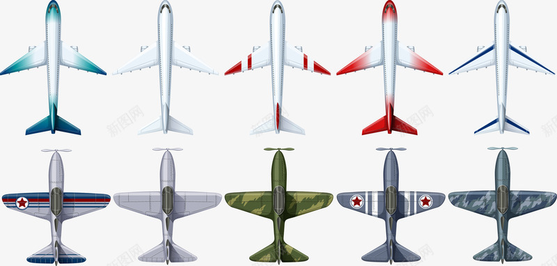 飞机矢量图eps免抠素材_新图网 https://ixintu.com 玩具 飞机 飞机模型 矢量图