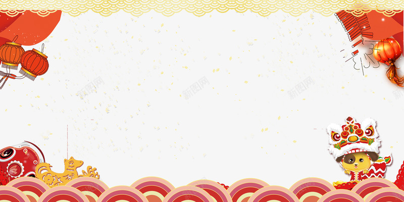 鲤鱼舞狮psd免抠素材_新图网 https://ixintu.com PNG免抠图 PNG免抠图下载 中国风 中式 吉祥如意 春节 红色 装饰