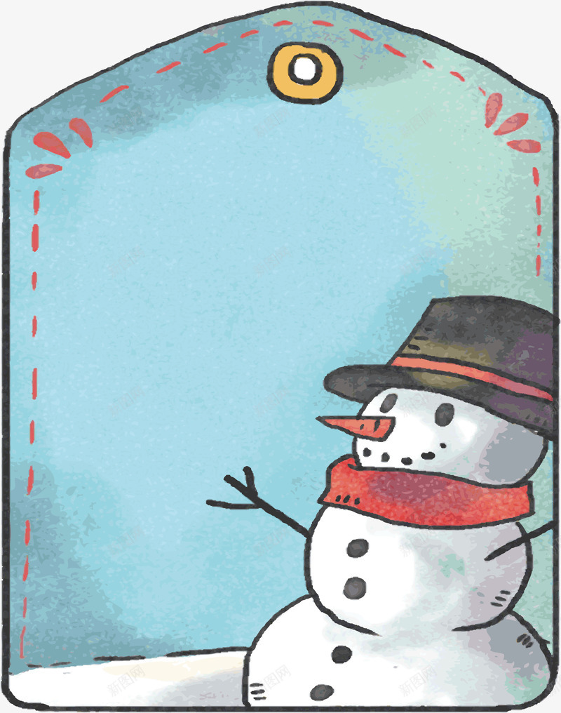 可爱雪人圣诞标签矢量图ai免抠素材_新图网 https://ixintu.com merryChristmas 圣诞快乐 圣诞标签 圣诞节 矢量png 蓝色标签 矢量图