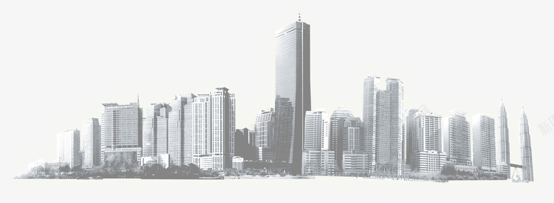 城市建筑png免抠素材_新图网 https://ixintu.com 大厦 大楼 建筑 未来 科技