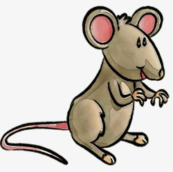 卡通手绘小老鼠素材