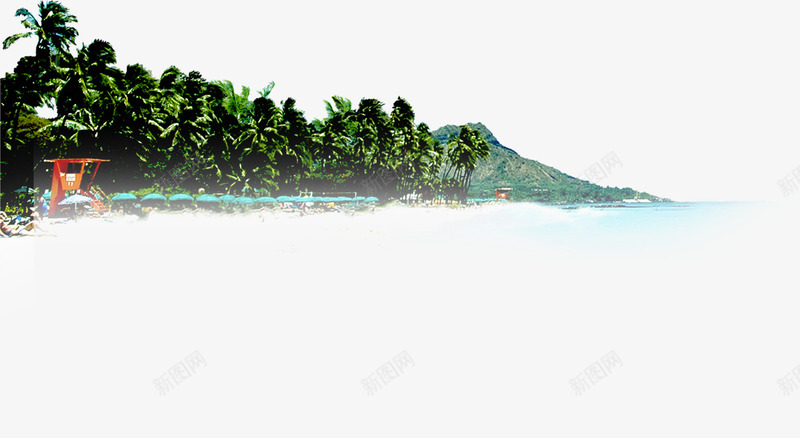 夏日海滩摄影树木png免抠素材_新图网 https://ixintu.com 夏日 摄影 树木 海滩