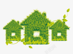 环保绿色小屋素材
