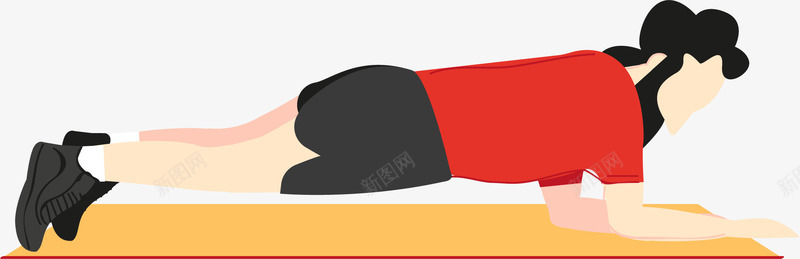 平板支撑png免抠素材_新图网 https://ixintu.com plank 卡通手绘 平板支撑 康复训练 热身运动 理疗 瑜伽垫 运动康复