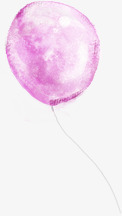 一只紫色气球png免抠素材_新图网 https://ixintu.com 手绘气球 气球漂浮物 水彩气球 漂浮的气球
