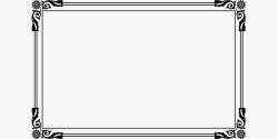 四角花纹边框素材