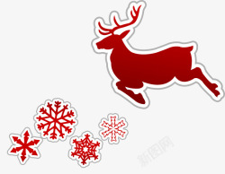 海报鹿圣诞节节日高清图片