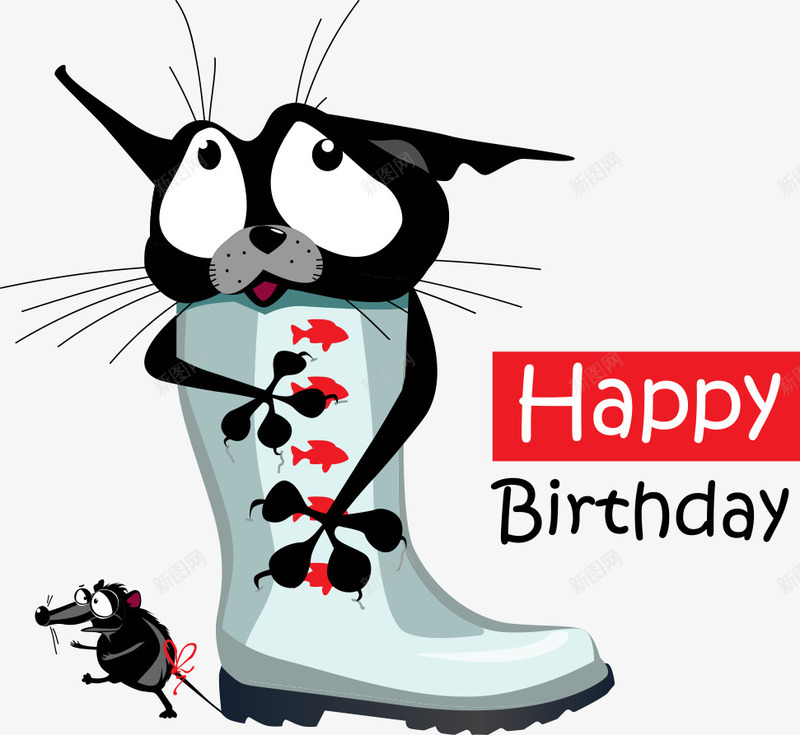 小猫和鞋子png免抠素材_新图网 https://ixintu.com 创意小猫 动物 卡通动物 小猫 老鼠 鞋子