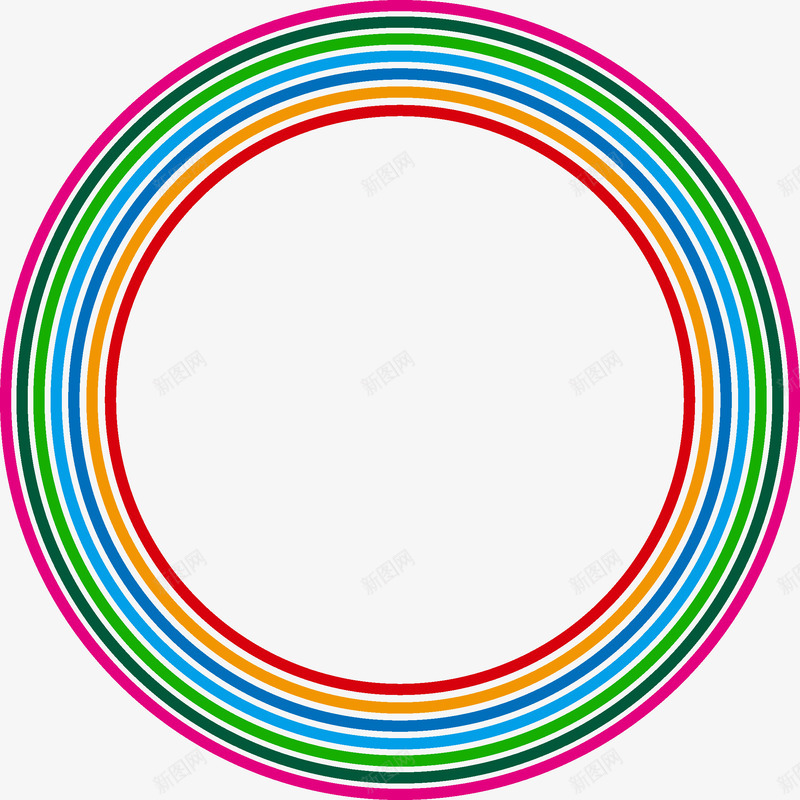 七色圆环png免抠素材_新图网 https://ixintu.com 七彩 七色 圆形 圆环 彩虹