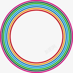 彩虹圆环七色圆环高清图片