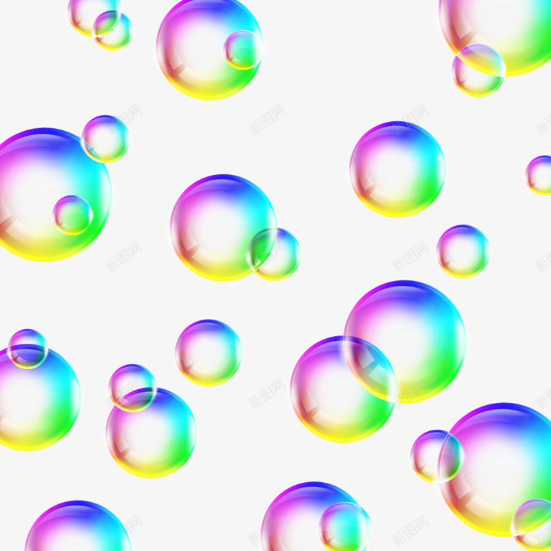 泡沫psd免抠素材_新图网 https://ixintu.com 五颜六色 气泡 气泡合集 水泡 泡沫 漂浮物