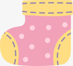 粉色的卡通袜子装饰素材