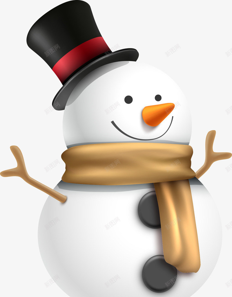 戴帽子的雪人png免抠素材_新图网 https://ixintu.com 卡通雪人 圣诞 圣诞节 圣诞节雪人 矢量雪人 雪人