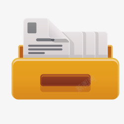 文件保存黄色创意文件夹元素矢量图高清图片