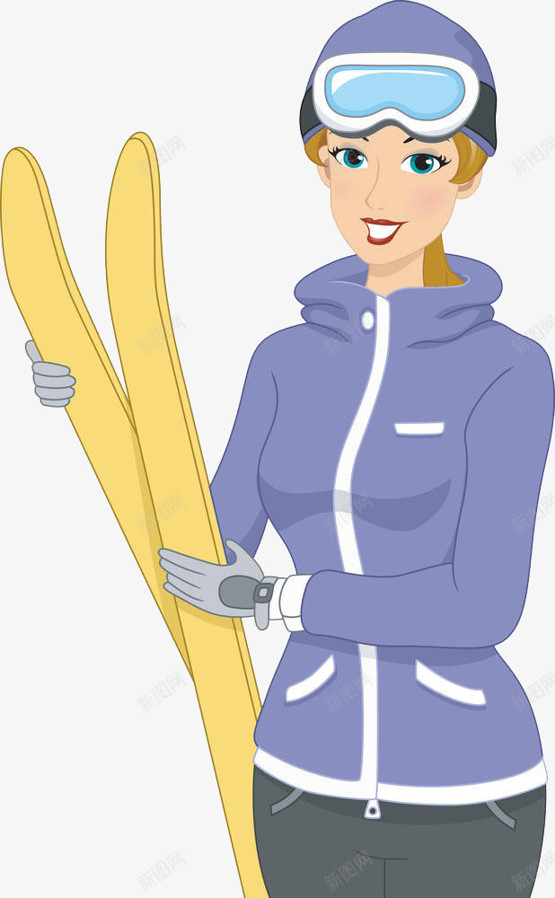 拿着滑板的女士png免抠素材_新图网 https://ixintu.com 冬天 单板 单板鞋 卡通 溜冰 滑行 滑雪 滑雪鞋 玩耍 雪上滑行 雪地 雪板 雪橇