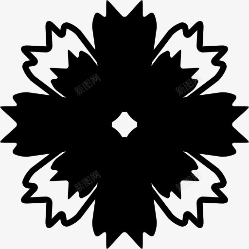 花八瓣图标png_新图网 https://ixintu.com 八 形状 性质 美丽的 自然的 花 花朵 花瓣