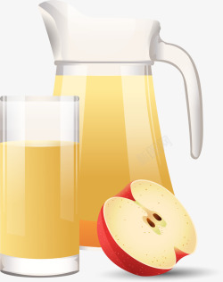 一扎苹果汁鲜榨果汁一扎苹果汁高清图片