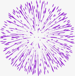 燃放礼花春节紫色绽放的烟花高清图片