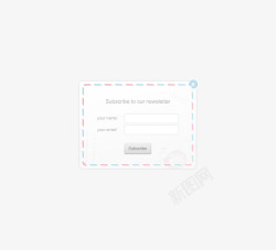 简洁注册表格美式信封注册表格高清图片