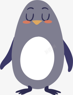 尖嘴巴北极的企鹅矢量图高清图片