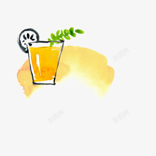 手绘的饮料杯psd免抠素材_新图网 https://ixintu.com PNG素材 手绘 饮品 饮料杯