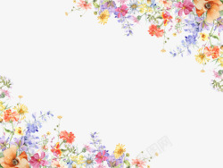 五彩花朵母亲节五彩花朵装饰高清图片