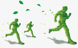 跳跃的人绿色绿色健康高清图片