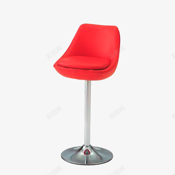 高脚椅png免抠素材_新图网 https://ixintu.com 椅子 红色 转椅 高脚椅