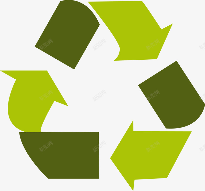 回收标图图标png_新图网 https://ixintu.com 低能耗 可再生能源 可回收 回收利用 图标 垃圾桶 环保 生态标志 绿叶 绿色 绿色环保