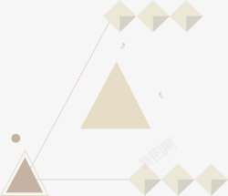 立体线性三角形边框高清图片