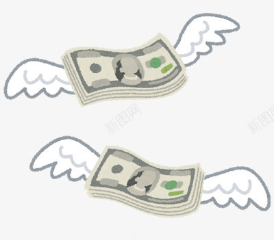 带着翅膀的钱png免抠素材_新图网 https://ixintu.com 带着翅膀的钱 漂浮物 漂浮的钱 节日促销 飞来的钱