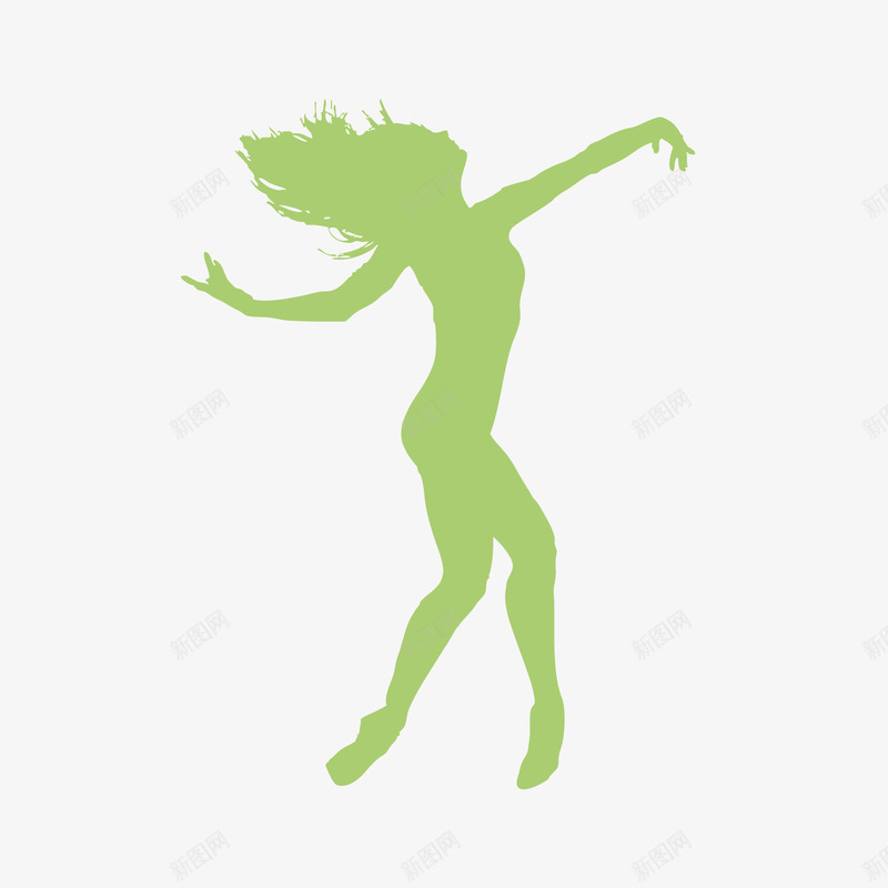 黑色剪影尽情的跳舞的人图标png_新图网 https://ixintu.com 剪影 单人舞 嗨 女生 尽兴 彩色 跳舞