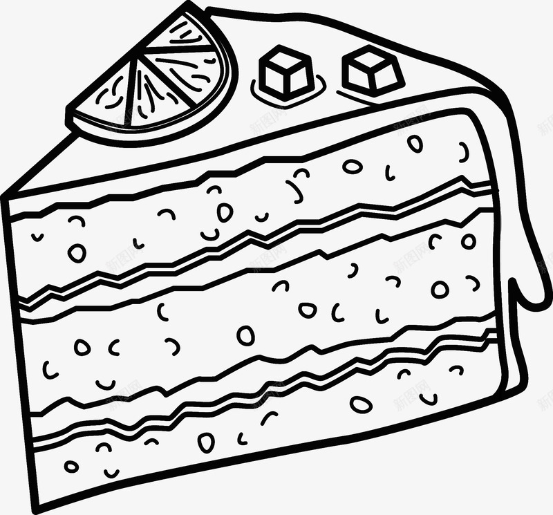 水果奶油蛋糕png免抠素材_新图网 https://ixintu.com EPS 手绘 插图 甜品 甜点 简笔画 蛋糕 蛋糕简笔画