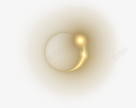 金色光晕png免抠素材_新图网 https://ixintu.com 光效 光晕 日食 金色