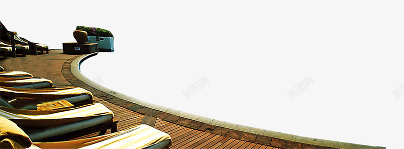 海边平台躺椅png免抠素材_新图网 https://ixintu.com 产品实物 平面宣传页 海边装饰 躺椅