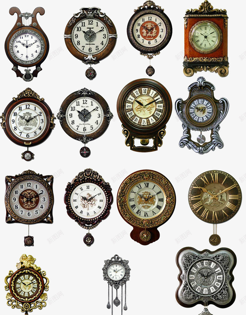 欧式古典钟表大全psd免抠素材_新图网 https://ixintu.com 欧式古典钟表 欧式钟表 钟 钟表
