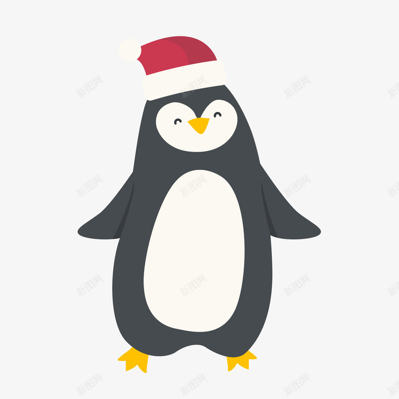 冬季黑色企鹅png免抠素材_新图网 https://ixintu.com 冬季动物 卡通动物 可爱动物 背景装饰 黑色企鹅