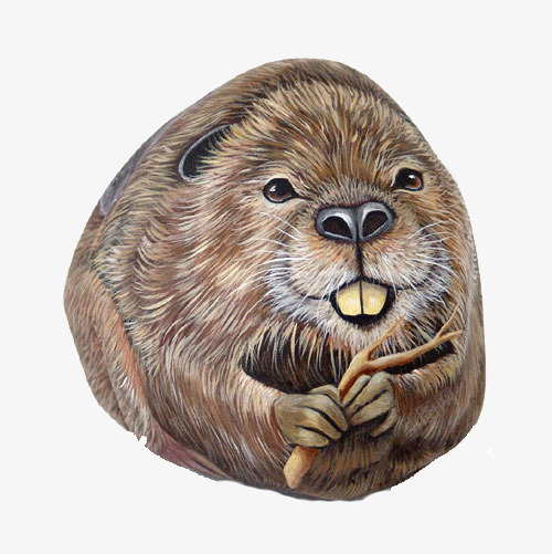 创意老鼠石头画png免抠素材_新图网 https://ixintu.com 创意 动物 彩色 石头画 老鼠 艺术